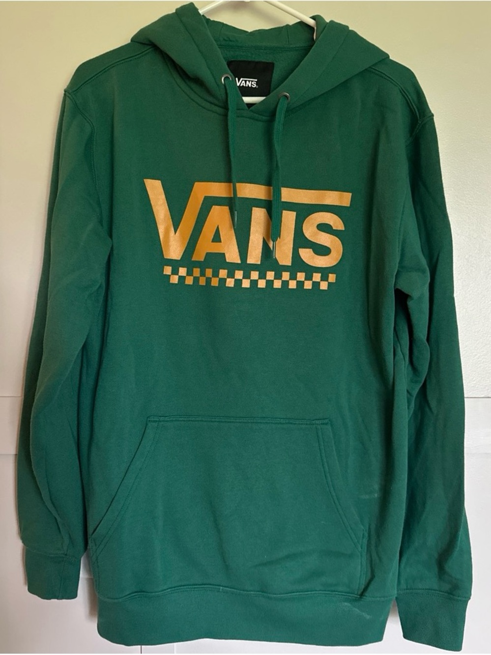 Vans Green Pullover Hoodie with Gold Logo